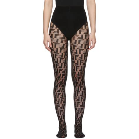 fendi black nylon tights|fendi sheer tights.